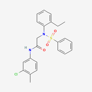 N~1~-(3-chloro-4-methylphenyl)-N~2~-(2-ethylphenyl)-N~2~-(phenylsulfonyl)glycinamide