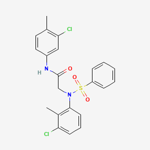 N~2~-(3-chloro-2-methylphenyl)-N~1~-(3-chloro-4-methylphenyl)-N~2~-(phenylsulfonyl)glycinamide