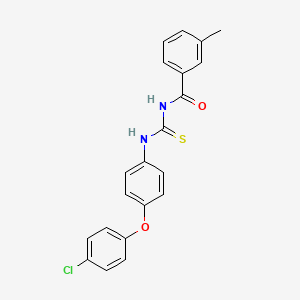 N-{[4-(4-chlorophenoxy)phenyl]carbamothioyl}-3-methylbenzamide