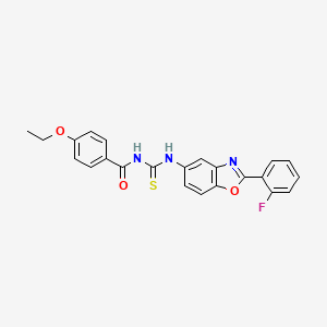 4-ethoxy-N-{[2-(2-fluorophenyl)-1,3-benzoxazol-5-yl]carbamothioyl}benzamide