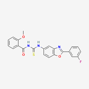 N-{[2-(3-fluorophenyl)-1,3-benzoxazol-5-yl]carbamothioyl}-2-methoxybenzamide