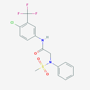 N~1~-[4-chloro-3-(trifluoromethyl)phenyl]-N~2~-(methylsulfonyl)-N~2~-phenylglycinamide