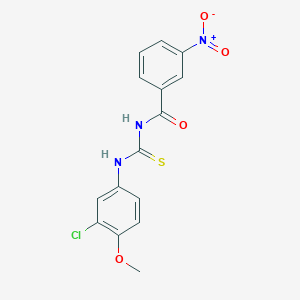 N-[(3-chloro-4-methoxyphenyl)carbamothioyl]-3-nitrobenzamide