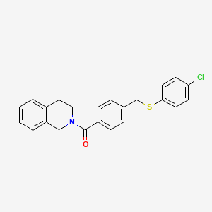 2-(4-{[(4-chlorophenyl)thio]methyl}benzoyl)-1,2,3,4-tetrahydroisoquinoline