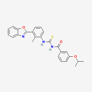 N-{[3-(1,3-benzoxazol-2-yl)-2-methylphenyl]carbamothioyl}-3-(propan-2-yloxy)benzamide