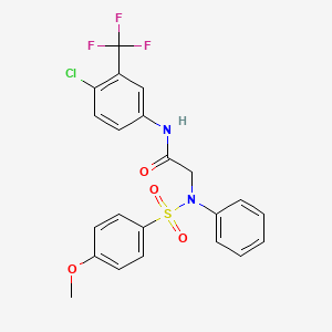 N~1~-[4-chloro-3-(trifluoromethyl)phenyl]-N~2~-[(4-methoxyphenyl)sulfonyl]-N~2~-phenylglycinamide