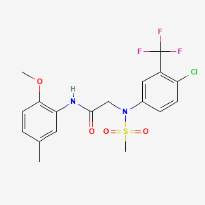 2-[4-chloro-N-methylsulfonyl-3-(trifluoromethyl)anilino]-N-(2-methoxy-5-methylphenyl)acetamide