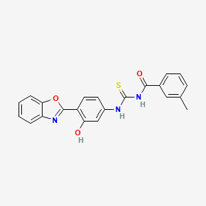 N-({[4-(1,3-benzoxazol-2-yl)-3-hydroxyphenyl]amino}carbonothioyl)-3-methylbenzamide