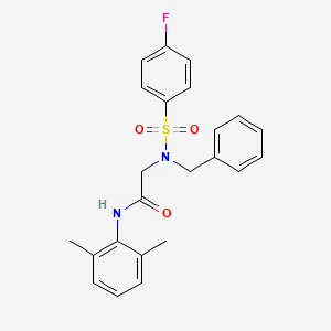 2-[benzyl-(4-fluorophenyl)sulfonylamino]-N-(2,6-dimethylphenyl)acetamide