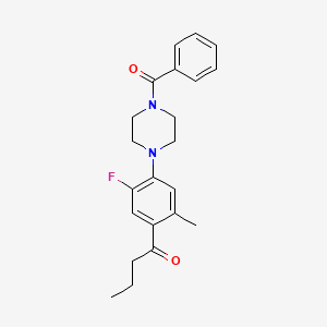 1-[4-(4-Benzoylpiperazin-1-yl)-5-fluoro-2-methylphenyl]butan-1-one