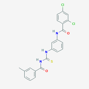 2,4-dichloro-N-[3-({[(3-methylphenyl)carbonyl]carbamothioyl}amino)phenyl]benzamide