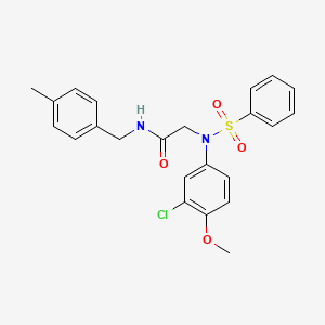 N~2~-(3-chloro-4-methoxyphenyl)-N~1~-(4-methylbenzyl)-N~2~-(phenylsulfonyl)glycinamide