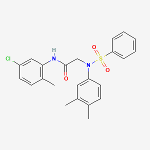 N~1~-(5-chloro-2-methylphenyl)-N~2~-(3,4-dimethylphenyl)-N~2~-(phenylsulfonyl)glycinamide