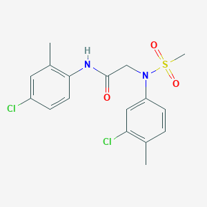 N~2~-(3-chloro-4-methylphenyl)-N~1~-(4-chloro-2-methylphenyl)-N~2~-(methylsulfonyl)glycinamide