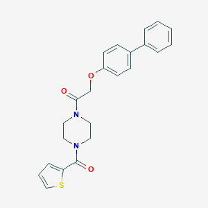 molecular formula C23H22N2O3S B367594 2-(4-Phenylphenoxy)-1-[4-(thiophene-2-carbonyl)piperazin-1-yl]ethanone CAS No. 423753-64-4