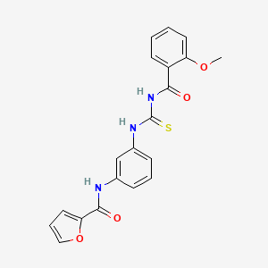 N-[3-({[(2-methoxybenzoyl)amino]carbonothioyl}amino)phenyl]-2-furamide