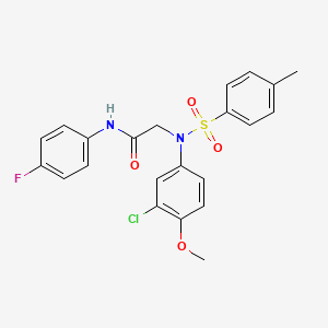N~2~-(3-chloro-4-methoxyphenyl)-N~1~-(4-fluorophenyl)-N~2~-[(4-methylphenyl)sulfonyl]glycinamide
