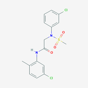 N~1~-(5-chloro-2-methylphenyl)-N~2~-(3-chlorophenyl)-N~2~-(methylsulfonyl)glycinamide
