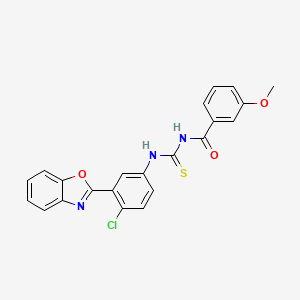 N-({[3-(1,3-benzoxazol-2-yl)-4-chlorophenyl]amino}carbonothioyl)-3-methoxybenzamide