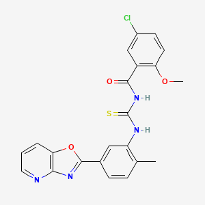 5-chloro-2-methoxy-N-{[(2-methyl-5-[1,3]oxazolo[4,5-b]pyridin-2-ylphenyl)amino]carbonothioyl}benzamide