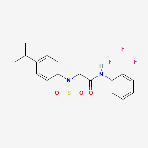 N~2~-(4-isopropylphenyl)-N~2~-(methylsulfonyl)-N~1~-[2-(trifluoromethyl)phenyl]glycinamide