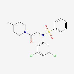 N-(3,5-dichlorophenyl)-N-[2-(4-methyl-1-piperidinyl)-2-oxoethyl]benzenesulfonamide