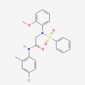N~1~-(4-chloro-2-methylphenyl)-N~2~-(2-methoxyphenyl)-N~2~-(phenylsulfonyl)glycinamide