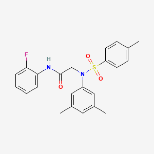 N~2~-(3,5-dimethylphenyl)-N~1~-(2-fluorophenyl)-N~2~-[(4-methylphenyl)sulfonyl]glycinamide