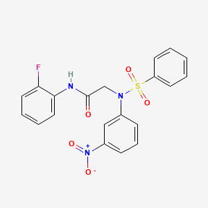 N~1~-(2-fluorophenyl)-N~2~-(3-nitrophenyl)-N~2~-(phenylsulfonyl)glycinamide