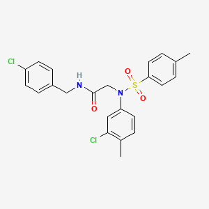 N~1~-(4-chlorobenzyl)-N~2~-(3-chloro-4-methylphenyl)-N~2~-[(4-methylphenyl)sulfonyl]glycinamide