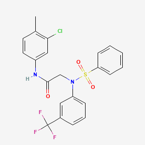 N~1~-(3-chloro-4-methylphenyl)-N~2~-(phenylsulfonyl)-N~2~-[3-(trifluoromethyl)phenyl]glycinamide