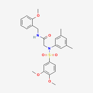 N~2~-[(3,4-dimethoxyphenyl)sulfonyl]-N~2~-(3,5-dimethylphenyl)-N~1~-(2-methoxybenzyl)glycinamide
