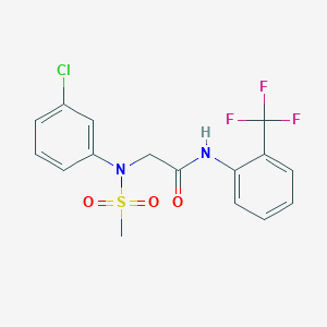 N~2~-(3-chlorophenyl)-N~2~-(methylsulfonyl)-N~1~-[2-(trifluoromethyl)phenyl]glycinamide