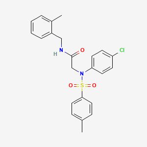 molecular formula C23H23ClN2O3S B3676140 N~2~-(4-chlorophenyl)-N~1~-(2-methylbenzyl)-N~2~-[(4-methylphenyl)sulfonyl]glycinamide 