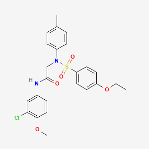 molecular formula C24H25ClN2O5S B3676172 N~1~-(3-chloro-4-methoxyphenyl)-N~2~-[(4-ethoxyphenyl)sulfonyl]-N~2~-(4-methylphenyl)glycinamide 