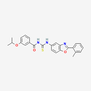 3-isopropoxy-N-({[2-(2-methylphenyl)-1,3-benzoxazol-5-yl]amino}carbonothioyl)benzamide