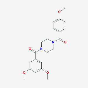 molecular formula C21H24N2O5 B367620 1-(3,5-Dimethoxybenzoyl)-4-(4-methoxybenzoyl)piperazine CAS No. 461413-76-3