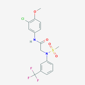 N~1~-(3-chloro-4-methoxyphenyl)-N~2~-(methylsulfonyl)-N~2~-[3-(trifluoromethyl)phenyl]glycinamide