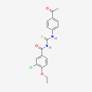 molecular formula C18H17ClN2O3S B3676229 N-{[(4-acetylphenyl)amino]carbonothioyl}-3-chloro-4-ethoxybenzamide CAS No. 6445-10-9