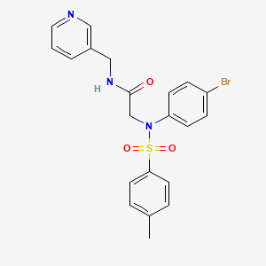 molecular formula C21H20BrN3O3S B3676240 N~2~-(4-bromophenyl)-N~2~-[(4-methylphenyl)sulfonyl]-N~1~-(3-pyridinylmethyl)glycinamide 