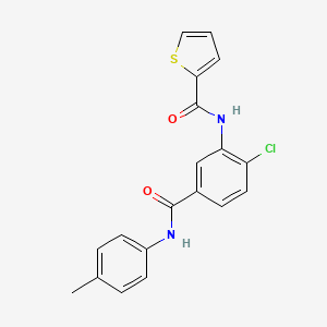 molecular formula C19H15ClN2O2S B3676257 N-(2-chloro-5-{[(4-methylphenyl)amino]carbonyl}phenyl)-2-thiophenecarboxamide 