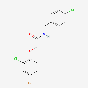 molecular formula C15H12BrCl2NO2 B3676287 2-(4-bromo-2-chlorophenoxy)-N-(4-chlorobenzyl)acetamide 