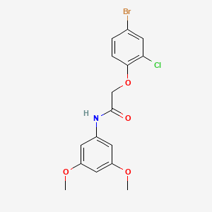 molecular formula C16H15BrClNO4 B3676309 2-(4-bromo-2-chlorophenoxy)-N-(3,5-dimethoxyphenyl)acetamide 