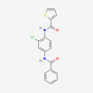 molecular formula C18H13ClN2O2S B3676318 N-[4-(benzoylamino)-2-chlorophenyl]-2-thiophenecarboxamide 