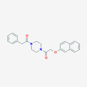 molecular formula C24H24N2O3 B367632 2-Naphthyl 2-oxo-2-[4-(phenylacetyl)-1-piperazinyl]ethyl ether CAS No. 462606-38-8