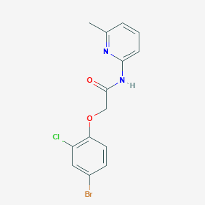 molecular formula C14H12BrClN2O2 B3676321 2-(4-bromo-2-chlorophenoxy)-N-(6-methyl-2-pyridinyl)acetamide 