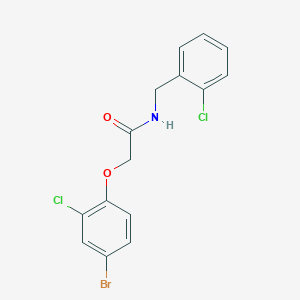 molecular formula C15H12BrCl2NO2 B3676348 2-(4-bromo-2-chlorophenoxy)-N-(2-chlorobenzyl)acetamide 