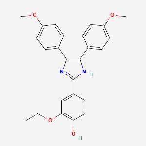 molecular formula C25H24N2O4 B3676393 4-[4,5-bis(4-methoxyphenyl)-1H-imidazol-2-yl]-2-ethoxyphenol 
