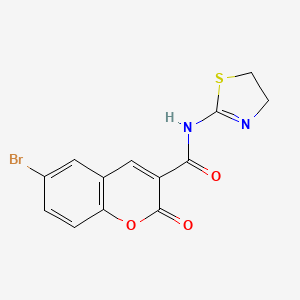 6-bromo-N-(4,5-dihydro-1,3-thiazol-2-yl)-2-oxo-2H-chromene-3-carboxamide