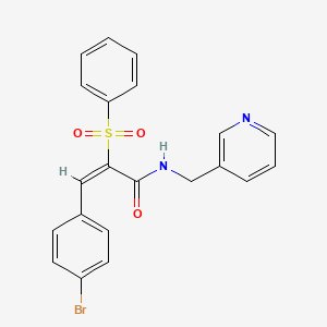 3-(4-bromophenyl)-2-(phenylsulfonyl)-N-(3-pyridinylmethyl)acrylamide